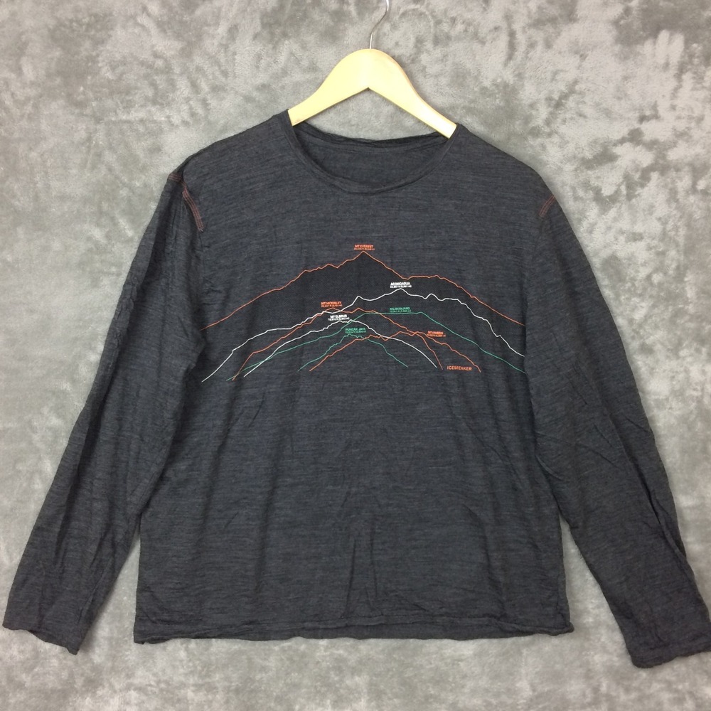 Icebreaker Base Layer Shirt Mens XXL 2XL Merino Wool Outdoors Lightweight